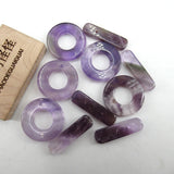 5PCS 25mm Natural Purple Amethyst Quartz OT Clasp For Necklace Bracelet