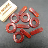 5PCS 25mm Natural Red Agate Carnelian OT Clasp Jewelry Making DIY