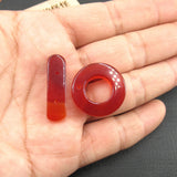 5PCS 25mm Natural Red Agate Carnelian OT Clasp Jewelry Making DIY