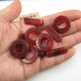 5PCS 25mm Natural Red Agate Carnelian OT Clasp Jewelry Making DIY