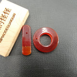 5PCS 25mm Natural Red Agate Carnelian OT Clasp Jewelry Making DIY