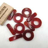 5PCS 25mm Natural Red Agate Carnelian OT Clasp Jewelry Making DIY