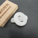 5PCS 25mm Natural Jade OT Clasp Jewelry DIY