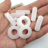 5PCS 25mm Natural Jade OT Clasp Jewelry DIY