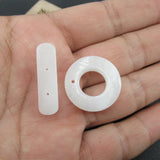 5PCS 25mm Natural Jade OT Clasp Jewelry DIY