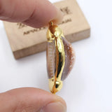 5Pcs Natural Conch Shell Plated Beads Loose Beads Connetor For DIY Jewelry