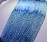 AQUAMARINE Beads Roundel Faceted 4mm Nature Jewelry Necklace 14in