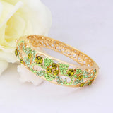 ARUEL Crystal Bracelets Women Wedding Jewelry Zircon Cuff Bangles