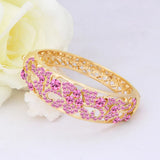ARUEL Crystal Bracelets Women Wedding Jewelry Zircon Cuff Bangles