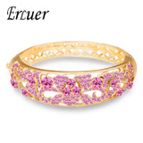 ARUEL Crystal Bracelets Women Wedding Jewelry Zircon Cuff Bangles