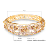 ARUEL Crystal Bracelets Women Wedding Jewelry Zircon Cuff Bangles