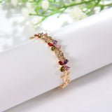 ARUEL Colorful Crystal Flower Bracelet For Women Ladies
