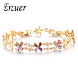 ARUEL Colorful Crystal Flower Bracelet For Women Ladies