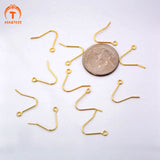 ASA&TESS 50Pcs Brass Hook Ear Wires Earring Hooks Fish Hook Earring French Hooks