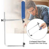 ASB400/500 Adjustable Cutting Tool U-shaped Saw Frame With 6 Spiral Saw Blades