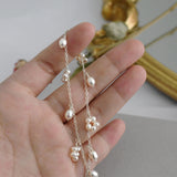 ASHIIQI Freshwater Pearl Anklet Women 925 Sterling Silver Wedding