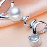 ASHIQ Natural Freshwater Pearl Necklace, 925 Sterling Silver Jewelry
