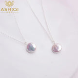 12-13mm Freshwater Pearl Necklace Pendant 925 Sterling Silver Jewelry