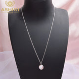 12-13mm Freshwater Pearl Necklace Pendant 925 Sterling Silver Jewelry