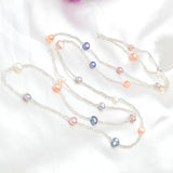 Baroque Freshwater Pearl Necklace with Crystal Beads