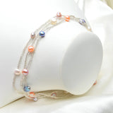 Baroque Freshwater Pearl Necklace with Crystal Beads