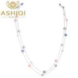 Baroque Freshwater Pearl Necklace with Crystal Beads