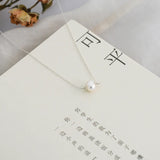 Freshwater Pearl Necklace 925 Sterling Silver Chain Jewelry Girls Women