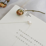 Freshwater Pearl Necklace 925 Sterling Silver Chain Jewelry Girls Women