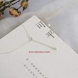 Freshwater Pearl Necklace 925 Sterling Silver Chain Jewelry Girls Women