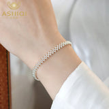 2mm 925 Silver Beads Bracelet Hand-Woven Jewelry for Women