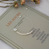 Mini Freshwater Pearl Bracelet 925 Sterling Silver Natural Shell Flowers