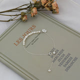 Freshwater Pearl Bracelet 925 Silver Shell Flowers