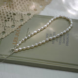 Baroque Pearl Necklace 925 Sterling Silver Clasp Jewelry