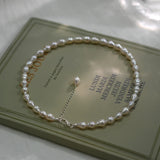 Baroque Pearl Necklace 925 Sterling Silver Clasp Jewelry