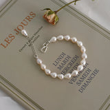 Baroque Pearl Bracelet 925 Silver Clasp