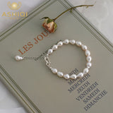 Baroque Pearl Bracelet 925 Silver Clasp