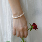 Baroque Freshwater Pearl Bracelet with Silver Clasp