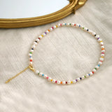 Natural Freshwater Baroque Pearl Necklace Colorful Beads Jewelry for Girls Gift
