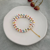 Natural Freshwater Baroque Pearl Necklace Colorful Beads Jewelry for Girls Gift