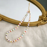 Natural Freshwater Baroque Pearl Necklace Colorful Beads Jewelry for Girls Gift