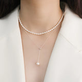 7-8mm Freshwater Pearl Necklace 925 Silver Jewelry for Women