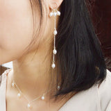 925 Silver Chokers Necklace Natural Pearl Wedding Jewelry for Women