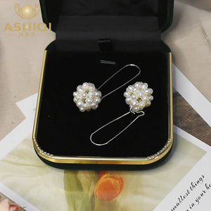 Freshwater Pearl Drop Earrings Sterling Silver Jewelry
