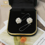 Freshwater Pearl Drop Earrings Sterling Silver Jewelry