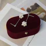 925 Silver Drop Earrings Freshwater Pearl Jewelry Ball Design