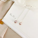 925 Silver Long Earrings Natural Pearl Jewelry Women