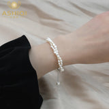 925 Silver Pearl Hand-woven Bracelet for Women