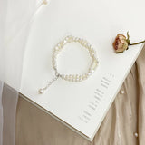 925 Silver Pearl Hand-woven Bracelet for Women