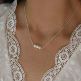 925 Silver Pearl Necklace Women Jewelry