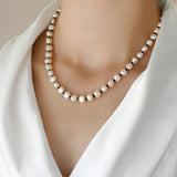 925 Silver Freshwater Pearl Necklace Women's Gift Jewelry